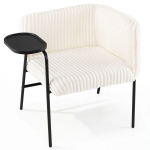 Costway moderni poilsio sofa su padėklu,smėlio spalvos
