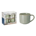Keramikinių puodelių rinkinys Tiffany, 330 ml, žalias, 4 vnt.