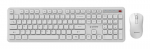 Gembird Klaviatūra ir pelė KBS-WPS-01-W, 2.4 GHz, 105 klavi&scaron;ai, 3 mygtukai, USB nano imtuvas, balta spalva