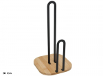 Kitchen&Go virtuvinio popieriaus laikiklis, 16x16x31,3 cm, juodas/rudas