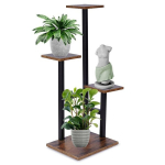 Gėlių lysvė metalinė 4 pakopų 84 cm juoda Orion