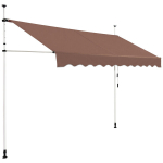 300cm spaustukas reguliuojamas markizės stogelis, rudas, 300cm spaustukas reguliuojamas markizės stogelis, rudas