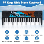 49 klavi&scaron;ų vaikų pianinas juodas, 49 klavi&scaron;ų vaikų pianinas juodas