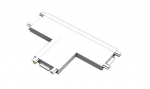 MasterLED T formos jungtis 48V magnetiniams bėgiams Luxo 0488, balta