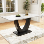 Valgomasis stalas, MDF, 140x75.5cm, reguliuojamos kojos, 1 vnt