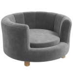 &Scaron;uns sofa, medinės kojos, skalbiamas audinys, 65x64x37 cm, 1 vnt