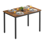 Valgomojo stalas 70x110x77 cm Rudas ir juodas plienas