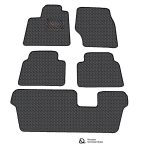 Kilimėliai QuiltyMats Ford GALAXY, S-MAX 2006-2012 (7v., I, II ir III eilės) (6 vnt.), Juoda-Pilka /13-MAX3