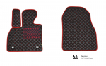 Kilimėliai QuiltyMats Opel Combo 2012-2017 (2 vnt.), Juoda-Raudona /16-12