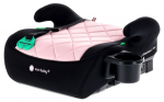 Automobilinė kėdutė, paauk&scaron;tinimas (booster) ISOFIX 125&ndash;150 cm, puodelio laikiklis LittleNestPro juoda rožinė Sun Baby