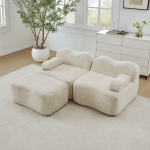 L formos modulinė sofa be rėmo, su taburete, 2 vietų, 1 vnt