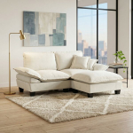 Modulinis kampinis sofa, Chenille audinys, 180 kg, 3 vnt