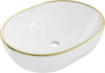 Praustuvas Mexen Viki 48 cm, White/Gold edge