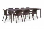 9-ių dalių lauko baldų komplektas Tiberina Bistro/Tevere, stalas 211-275 cm, Terra