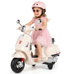 Vaiki&scaron;kas važiuoklis Vespa akumuliatorinis paspirtukas elektrinis motociklas MAXI baltas Sun Baby