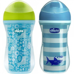 Puodelis Chicco Active Cup 266 ml, nepraleidžiantis skysčio, vaikams