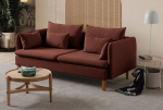 Sofa Flexy, plytų raudonos spalvos