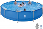 AVENLI 17800EU Apvalus karkasinis baseinas, 427x84 cm, 9495 l, mėlynas, su siurbliu ir remonto lopu