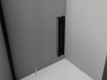 Mexen Exo-3S 3 sienelių sulankstoma du&scaron;o kabina 75 x 75 cm, skaidri, juoda - 816-075-075-70-00-3S