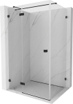 Mexen Lunar T kairiųjų durelių 135 x 90 cm du&scaron;o kabina, skaidri, juoda - 834T-135-090-70-00-L
