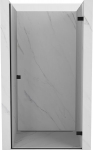 Mexen Lunar-B atveriamos de&scaron;inės pusės du&scaron;o durys 80 cm, skaidrios, juodos - 832-080-000-70-00-P