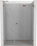 Mexen Lunar-F L sulankstomos du&scaron;o durys de&scaron;inės 115 cm, skaidrios, &scaron;lifuotas varis - 836SL-115-050-65-00-P