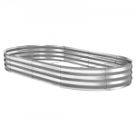 Pakelta daržinė lysvė 240x120x30 cm sidabrinė metalinė