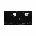 Žaidimų pelės kilimėlis Cosmic Dream Art didelė, Galaxy dizainas, neslystantis guminis pagrindas, lygaus pavir&scaron;iaus ir precizi&scaron;kai susiūtos briaunos