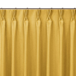 Curtain CARMENA color mustard style classic flex 9.5 cm with double pleat braid 220x270 HOMEDE