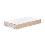 Patalynės dėžė Little Bunny, 70x140 cm, ąžuolo/baltos spalvos