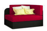 Sofa NORE Rosa, raudona/juoda