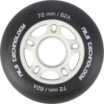Riedučių ratukai Nils Extreme, 72x24 mm 82A, juodi, 4 vnt