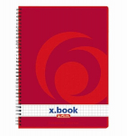 Bloknotas Herlitz X.Book A5 , 80 lapų, langeliais, raudonas