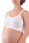 Liemenėlė nė&scaron;čioms ir maitinančioms Maternity su atsisegamas kau&scaron;eliais, baltos spalvos