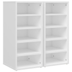 vidaXL Spintelės batams, baltos spalvos, 31,5x35x70 cm, 2 vnt.