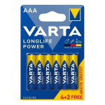 Varta &scaron;arminiai elementai AAA Longlife Power, 6 vnt