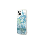 Guess iPhone 14 Plus 6,7 GUHCP14MLFLSN green Flower Liquid Glitter