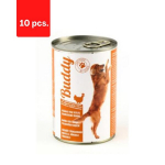 Buddy &scaron;unims su pauk&scaron;tiena, 410g x 10 vnt.