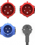Nrgkick Adapterių Rinkinys 32a 5p, 16a 5p, 16a 3p