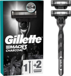 Skustuvas GILLETTE MACH3 Charcoal, +2 galvutės