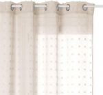 Ritininė užuolaida smėlio spalvos 140x240 cm Pagaminta i&scaron; patvaraus, viliojančio audinio su subtilia puo&scaron;yba ir akutėmis.