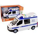 Policijos automobilis su frikcine pavara ir efektais LeanToys