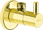 Kampinis ventilis su keraminiu mechanizmu Deante 1/2" - 3/8" - apvalus auksinis
