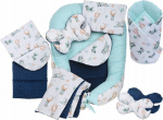Kūdikio lizdelis su priedais Babymam, mėlynas, 0-24 mėn