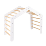 Medinis laipiojimo trikampis vaikams MeowBaby 112x61x94 cm, baltas