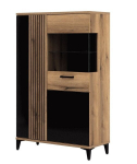 Vitrina Liveo ARIS AS6, ruda/juoda