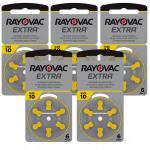 Rayovac Extra PR70 10 elementai klausos aparatams, 30 vnt.