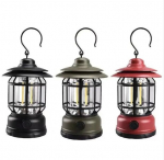 LED Kempingo lempa su metaline rankena