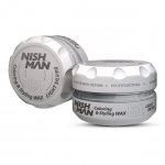 Plaukų formavimo va&scaron;kas Nishman Coloring & Styling Wax Light Silver vyrams, 100 ml, 100 ml