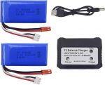 2 ličio baterijų rinkinys 7.4V 1100mAh